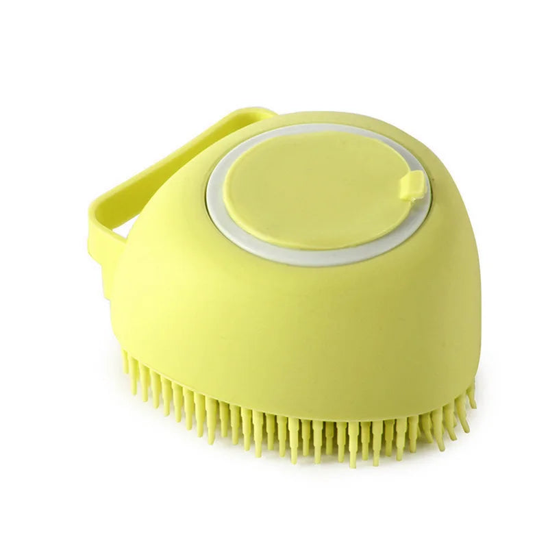Bathroom Puppy Big Dog Cat Bath Massage Gloves Brush Soft Safety Silicone Pet Accessories for Dogs Cats Tools Mascotas Products - Curl and Collar