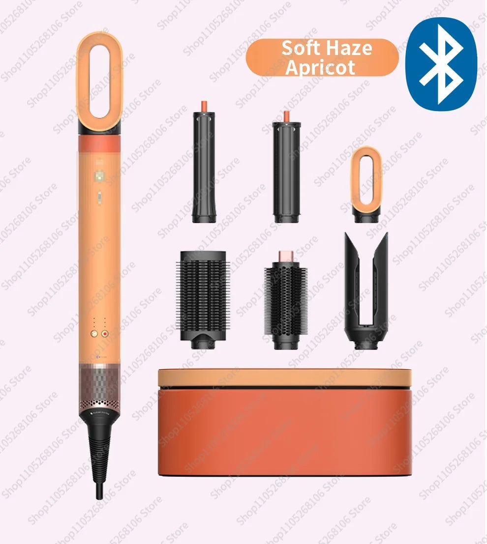 7 in 1 Multi Hair Dryer StylerHS09 Auto-Curling Barrel Hot AirBrush Soft Straightening BrushNegative Ion Fast Dry NozzleGift Box - Curl and Collar