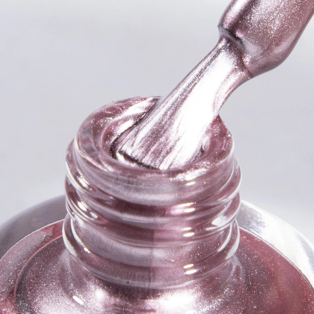 Tinovo Uno Rose Golden Metallic Nail Polish Chrome Nail Strengthener Natural Dry Nail Hardener Growth Products High Shine Finish - Curl and Collar