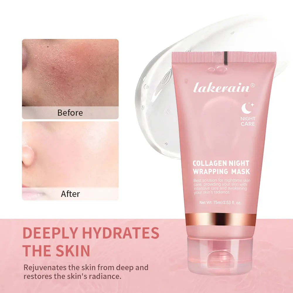 Korean Deep Collagen Mask Peel Off Mask Face Anti Wrinkle Lifting Skin Care Masks Bio Pack Night Wrapping Woman Overnight Skin - Curl and Collar