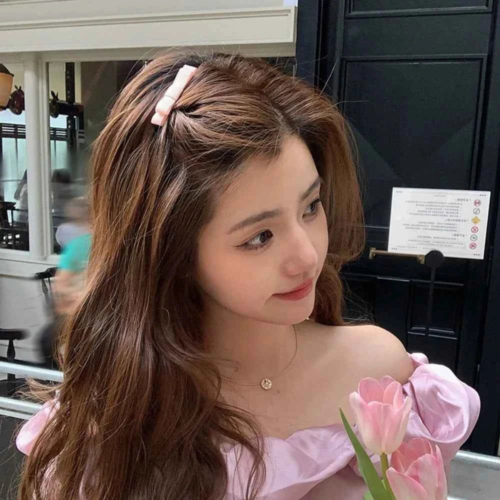 2pcs Korean Inserted Comb Bow Hair Comb Adornment Hair Clip Versatile Simple Anti-skid Curl Bangs Side Top Clip HairAccessoires