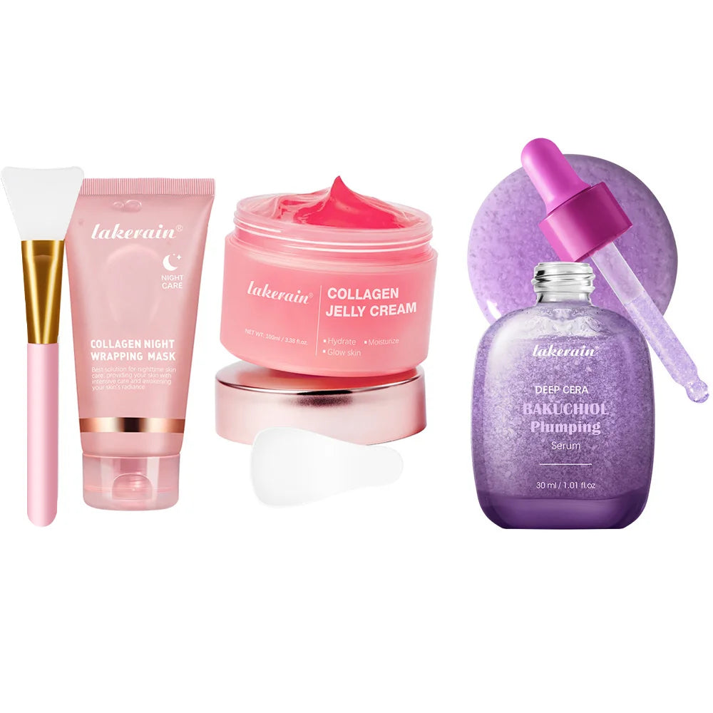 Korean Deep Collagen Mask Peel Off Mask Face Anti Wrinkle Lifting Skin Care Masks Bio Pack Night Wrapping Woman Overnight Skin - Curl and Collar