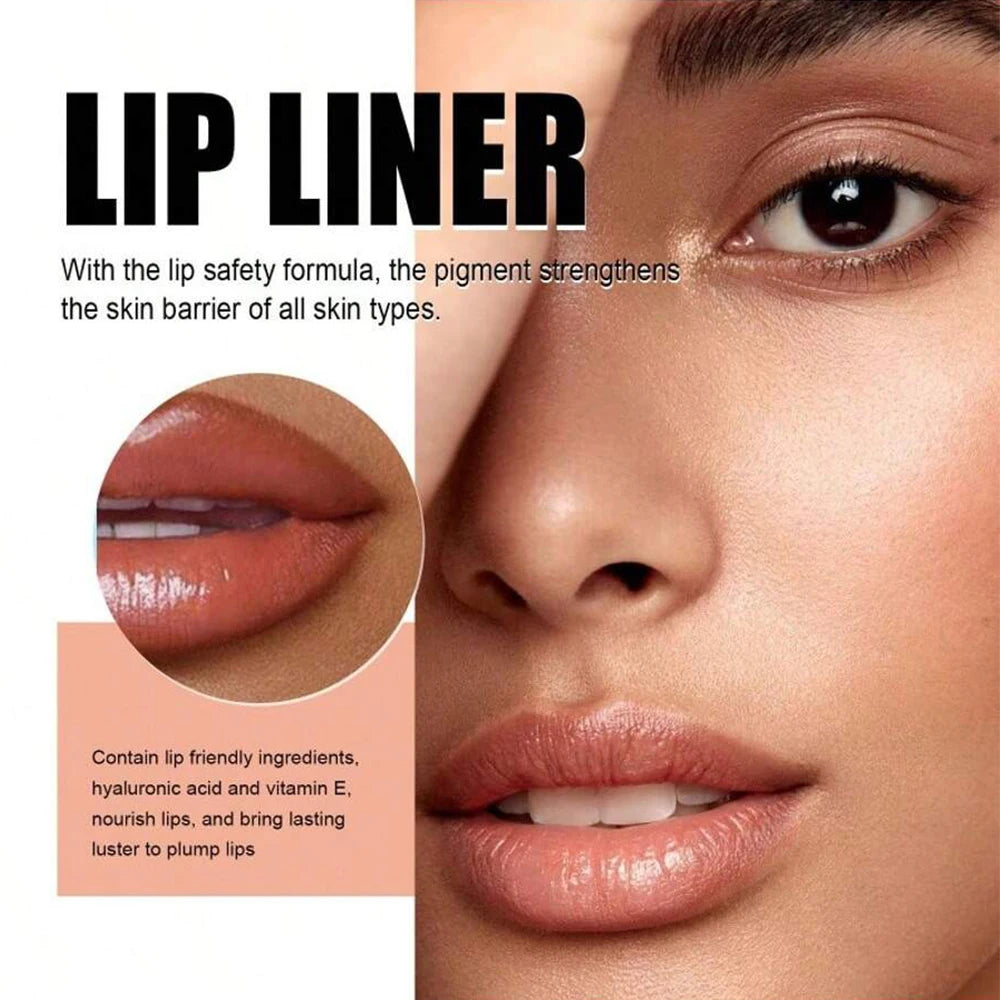 Peel Off Lip Liner Tattoo Lipgloss Waterproof Long Lasting Matte Lip Tint Lips Stain Cosmetics Enhances Lip Color Women Girl Nourishing Lipstick Care Products Makeup - Curl and Collar