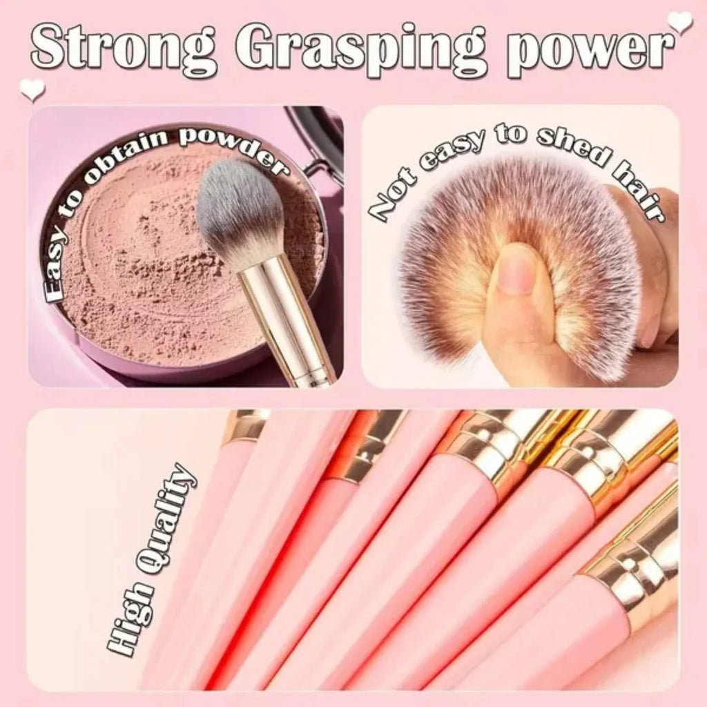 Professional Makeup Brushes Set, 25 pcs Makeup Brush Foundation Powder Eyeshadow - Curl and Collar