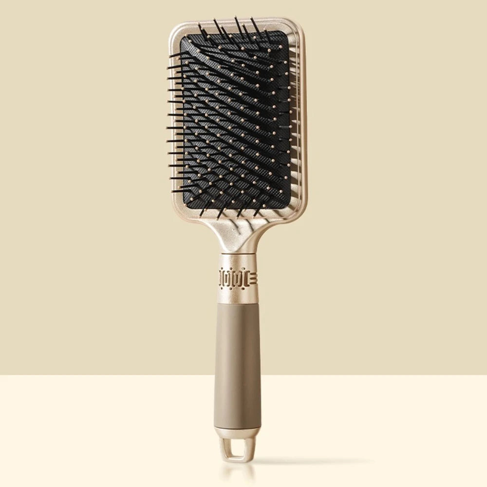 CALIYI Hair Massage Air Cushion Comb Brush Scalp Hairbrush Detangle Anti Static Salon SPA Hairdressing Styling Tool Oval Round - Curl and Collar