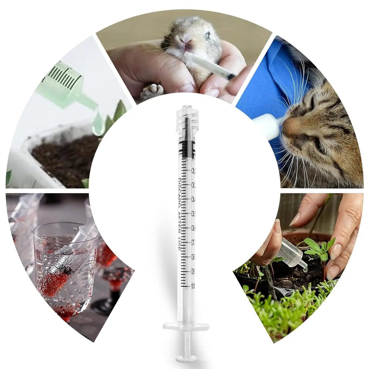 100Pcs/50Pcs/1Pc Laboratory Industrial 1ml Luer Lock Syringe, Suitable for Samplers, Glue Dispensers in Laboratories, DIY Industrial Use, Non-Sterile, Non-Medical - Curl and Collar