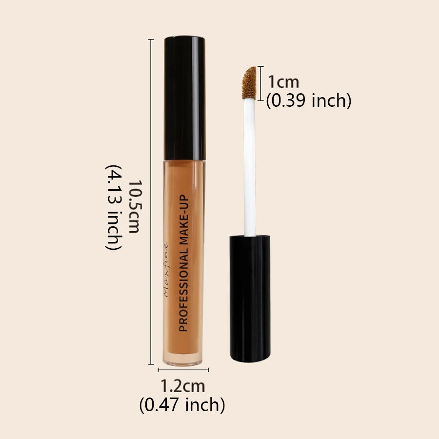 Liquid Concealer Matte High Coverage Waterproof Oil Control Moisturizing Long Lasting Concealer Professional Face Makeup - Curl and Collar