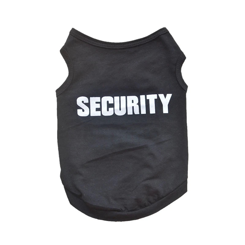 Security Clothing for Dogs Summer Pet Clothes Vest for Small Dogs Chihuahua Yorkshire Puppy Cats Low Price Pets T-shirt Costume - Curl and Collar