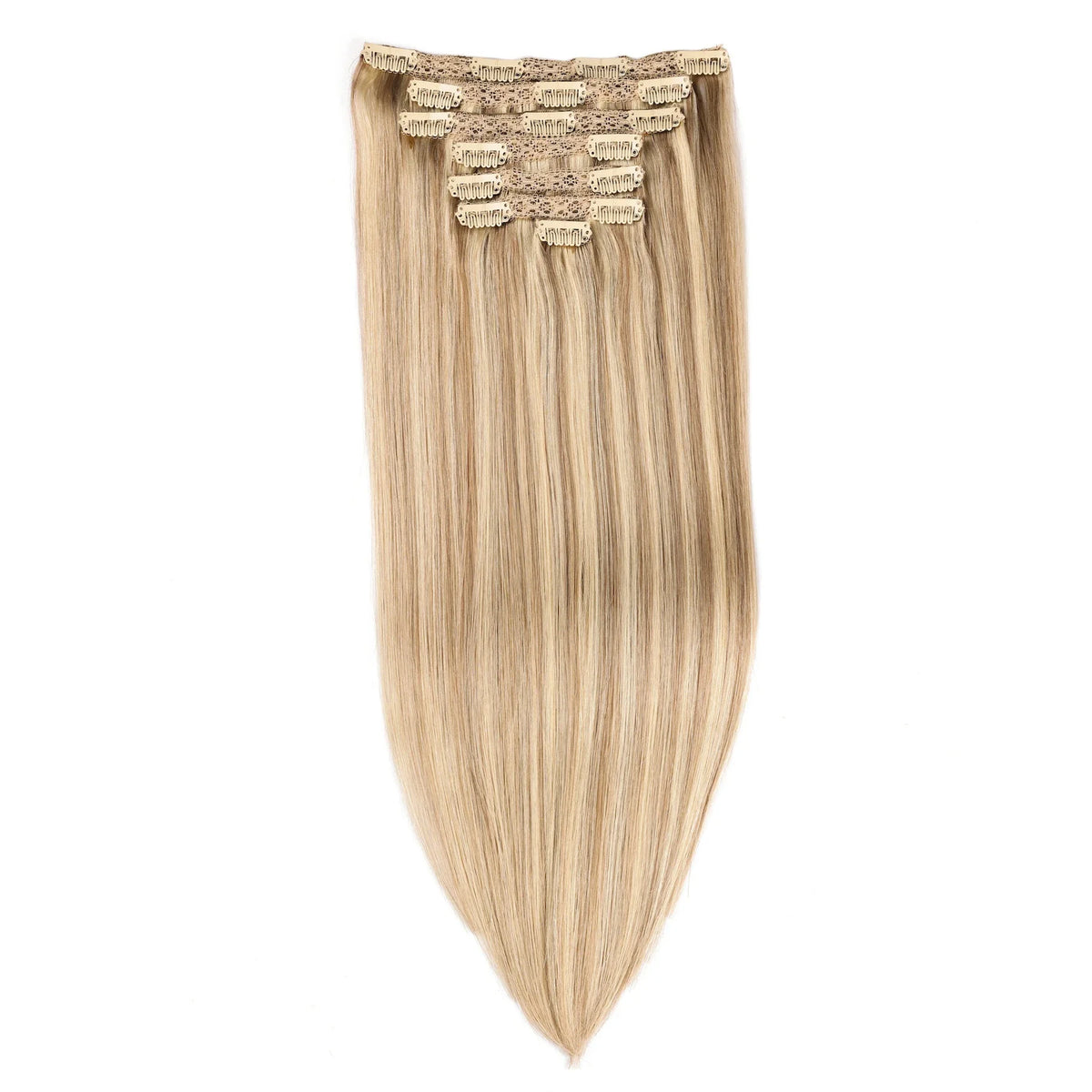 Natural Black Straight Human Hair Extensions Set of 7 PU Clip-In Invisible Wefts 100g Lightweight for Women Hairdressing - Curl and Collar