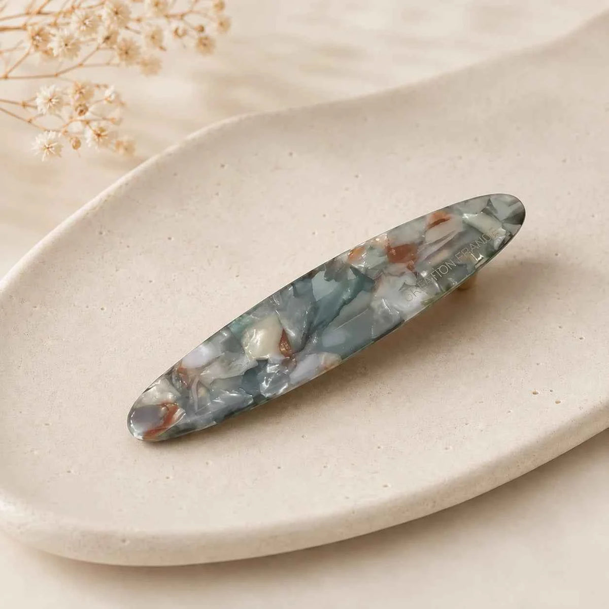 Acrylic Hair Barrette for Women Korean French Tortoiseshell Marble Side Clip Non Slip Hairpin Vintage Hair Accessories for Girls