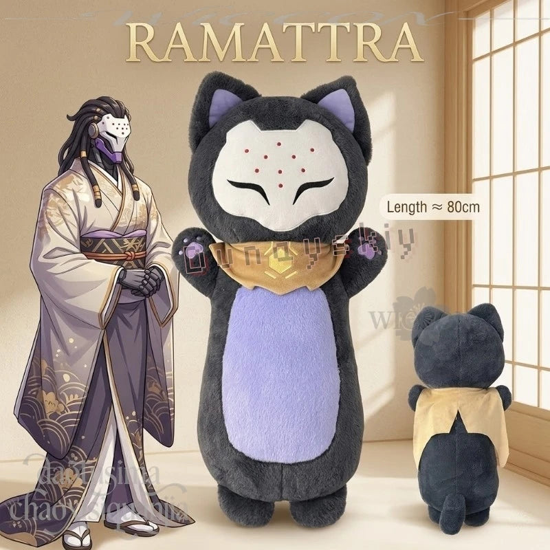 Pillow 80cm Kawaii RAMATTRA Anime Game Owww Cosplay Fan Art Long Throw Sofa Bed Back Cushion Home Gifts Furry Halloween