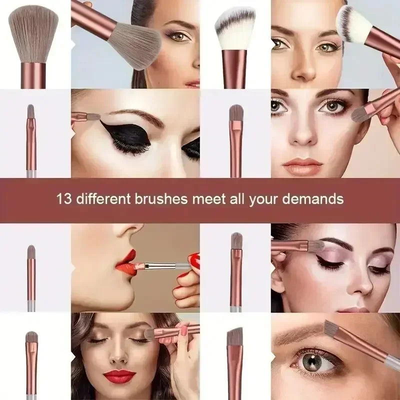Makeup Brush Set Soft Fluffy Professiona Cosmetic Foundation Powder Eyeshadow Kabuki Blending Make Up Brush Beauty Tool Makeup - Curl and Collar