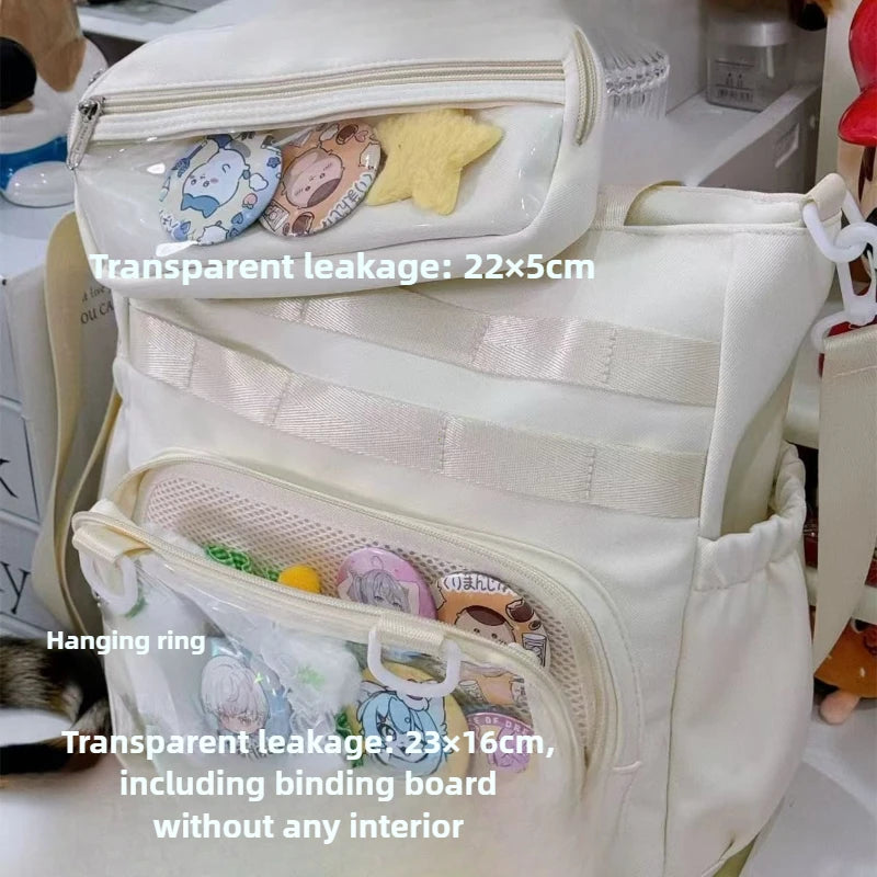 Japanese Transparent Ita Bag Handbag Women Anime Portable Large Capacity Girls Shoulder Tote Bag Nylon Crossbody Bags ItaBag - Curl and Collar