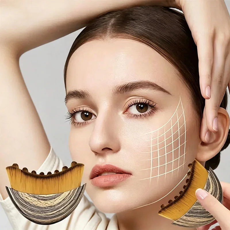 Lymphatic Contour Face Brush Ergonomically Designed To Fit Sculpting Drainage Massager for Face The Skin Precisely LBHL31 - Curl and Collar