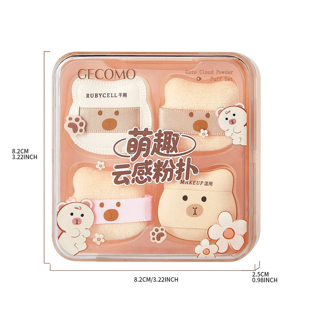 Soft Marshmallow Air Cushion Sponge Powder Puff Dry Wet Dual Use For Liquid Foundation Base Daily Cosmetic Makeup Tool - Curl and Collar
