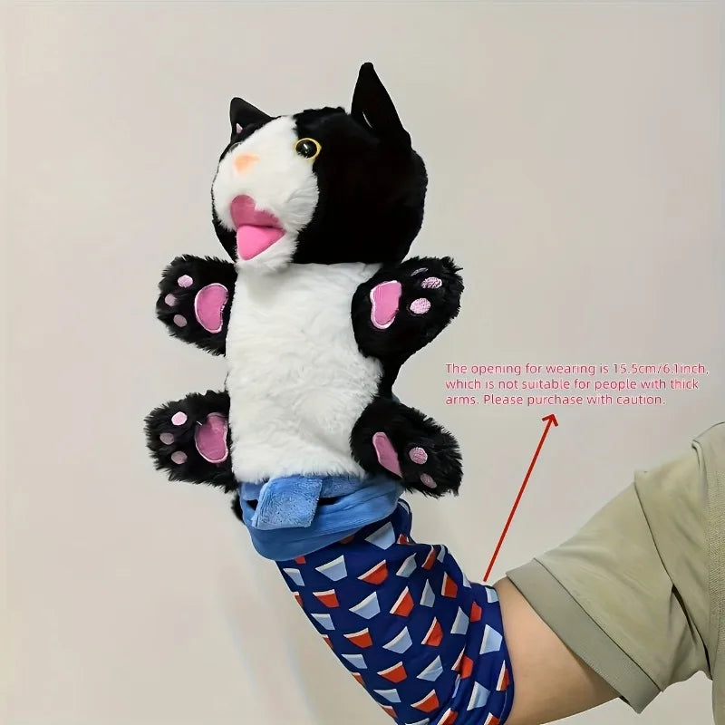Interactive Cat Wrestling Puppet Toy with Poseable Limbs, Plush Stuffed Animal for Indoor Play ,Durable & Safe cat toys dog toy - Curl and Collar