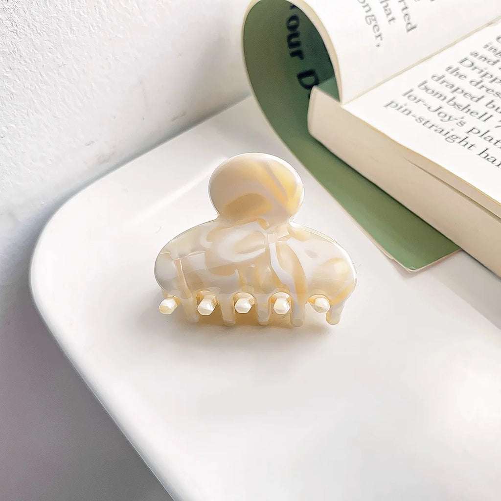 2026 New Korean style hair claw clip Fairy hair clips Mini Delicate hair claw Pretty hairclip Accessories for women - Curl and Collar