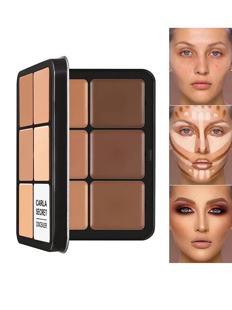12 Color concealer Palette Matte Phosphor Outline Makeup Palette Cream foundation make-up Makeup Face Repair - Curl and Collar
