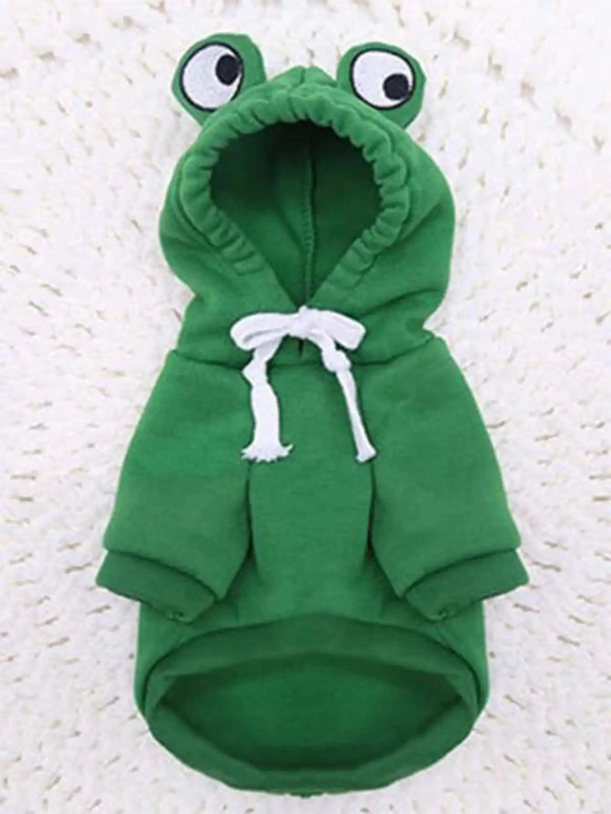 1PC Cute Frog Pet Sweater for Small and Medium Dogs - Green Dog Hoodie with Fun Design - Keep Your Pup Cozy and Stylish - Curl and Collar