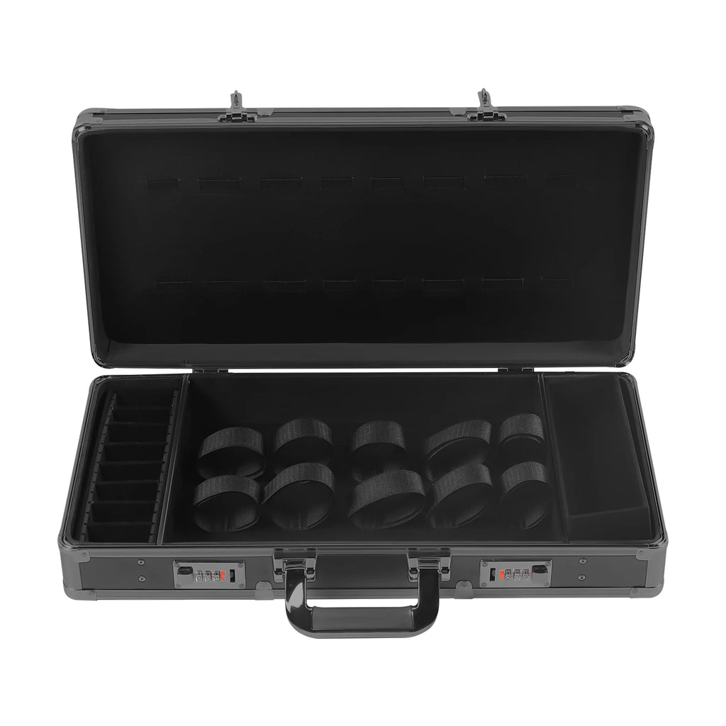 Portable Barber Hairdressing Tool Box Salon Large Capacity Professional Hair Kit Organizer Storage Display Box Lock Suitcase - Curl and Collar