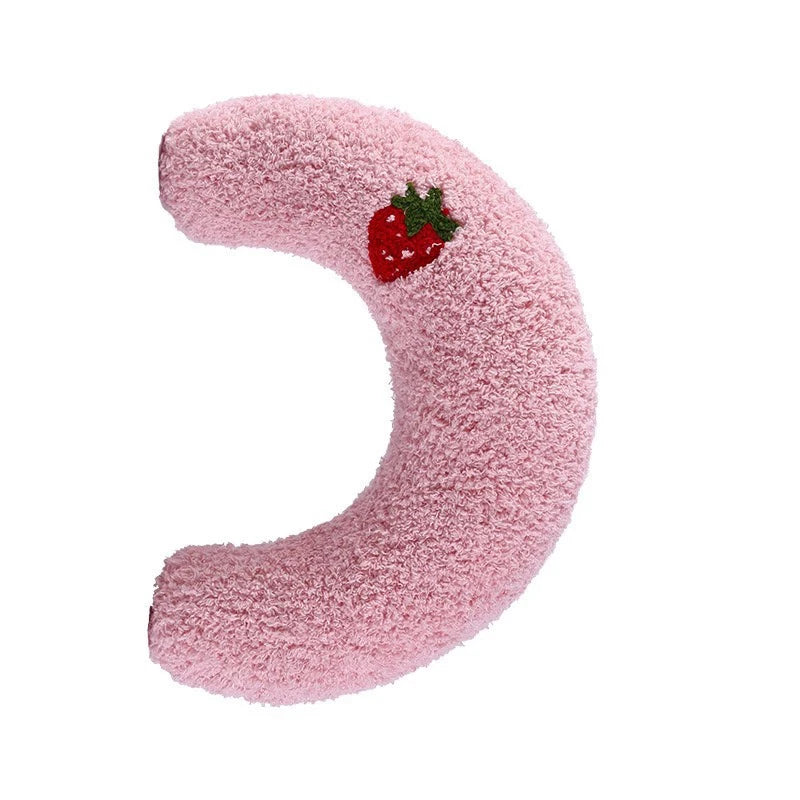 Cute Dogs Cats Little Pillows U-Shaped Neck Protector Pets Deep Sleep Pillow for Puppy Kitten Soft Fluffy Calming Toys Washable - Curl and Collar