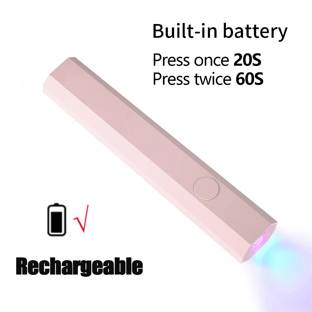 Mini UV Nail Lamp for Gel Nails Handheld UV Light for Nails LED Nail Lamp Nail Dryer for Curing Gel Polish Nail