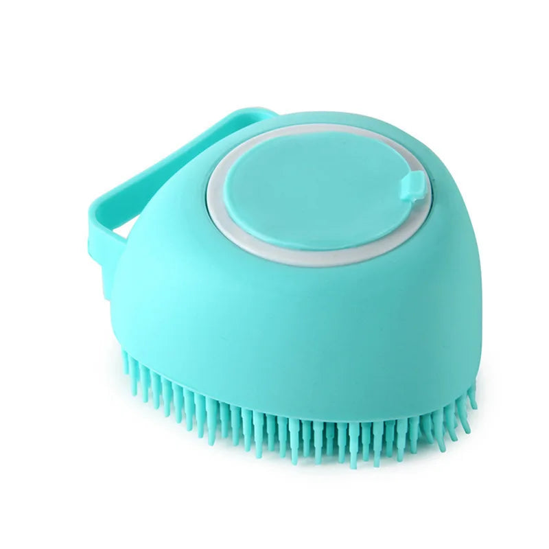 Bathroom Puppy Big Dog Cat Bath Massage Gloves Brush Soft Safety Silicone Pet Accessories for Dogs Cats Tools Mascotas Products - Curl and Collar