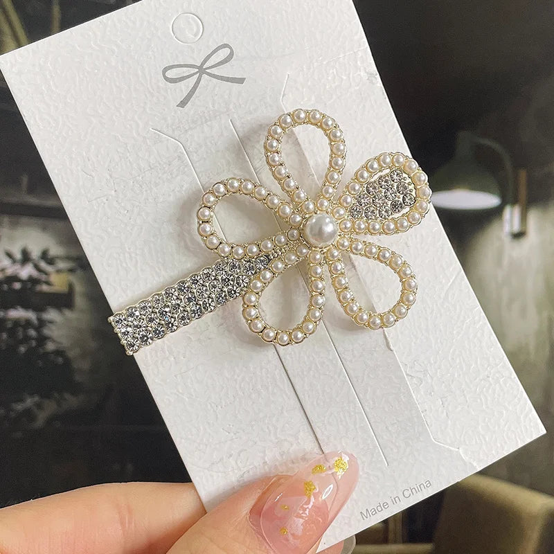 Simulated Pearl Hair Clips For Women Korean Women Hairpins Girl Geometric Hair Barrettes Fashion Hairgrip Hair Accessories