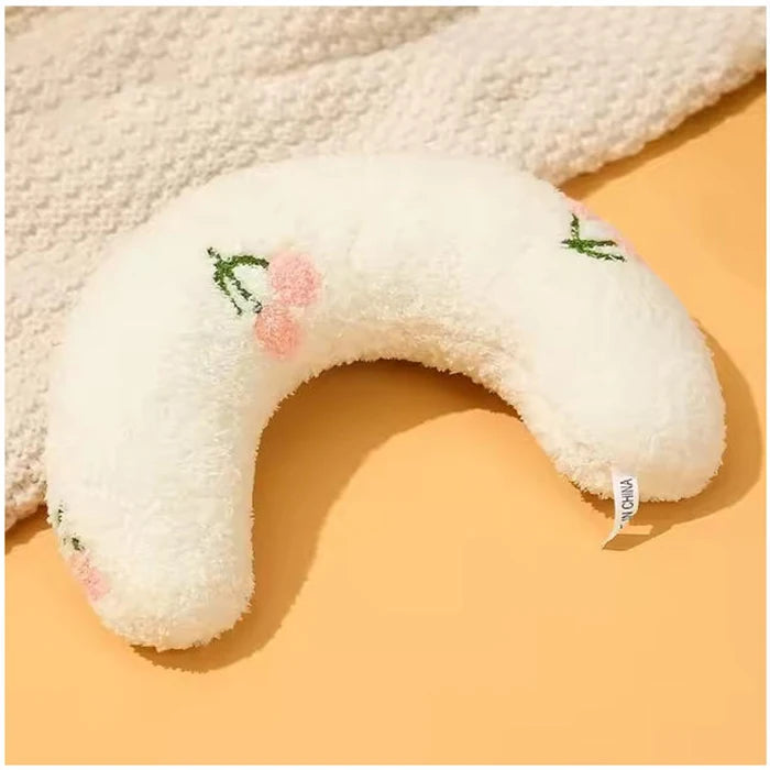 Cute Dogs Cats Little Pillows U-Shaped Neck Protector Pets Deep Sleep Pillow for Puppy Kitten Soft Fluffy Calming Toys Washable - Curl and Collar