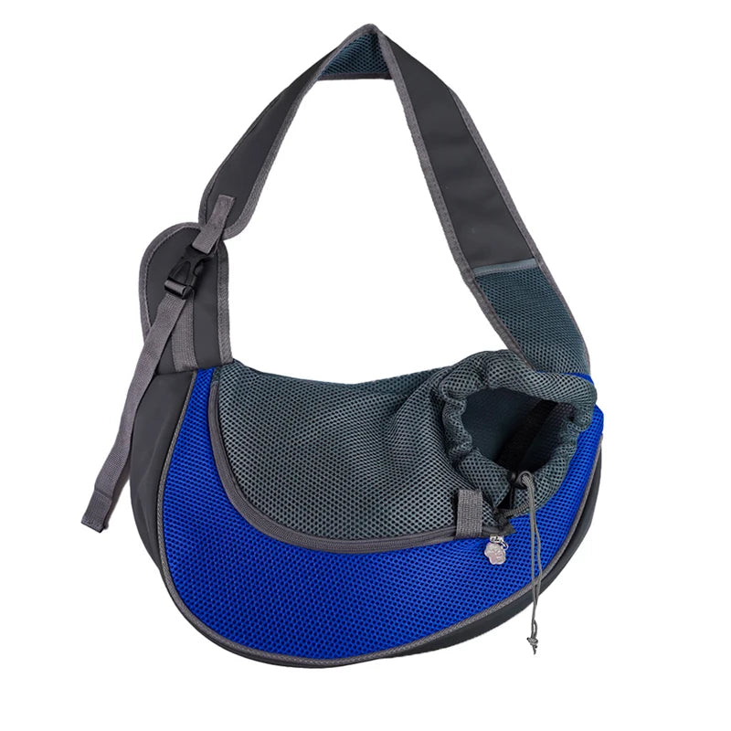Pet Cat Dog Carrier Backpack Travel Tote Shoulder Bags Mesh Sling Carry Pack Pet Carrying Supplies Crossbody Shoulder Bag - Curl and Collar