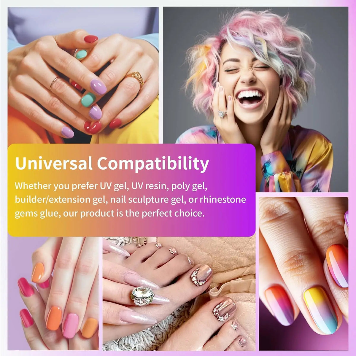 LED Nail Lamp For Manicure 280W Nail Dryer Machine UV Drying Lamp For Curing UV Gel Nail Polish With Motion Sensing LCD Display - Curl and Collar