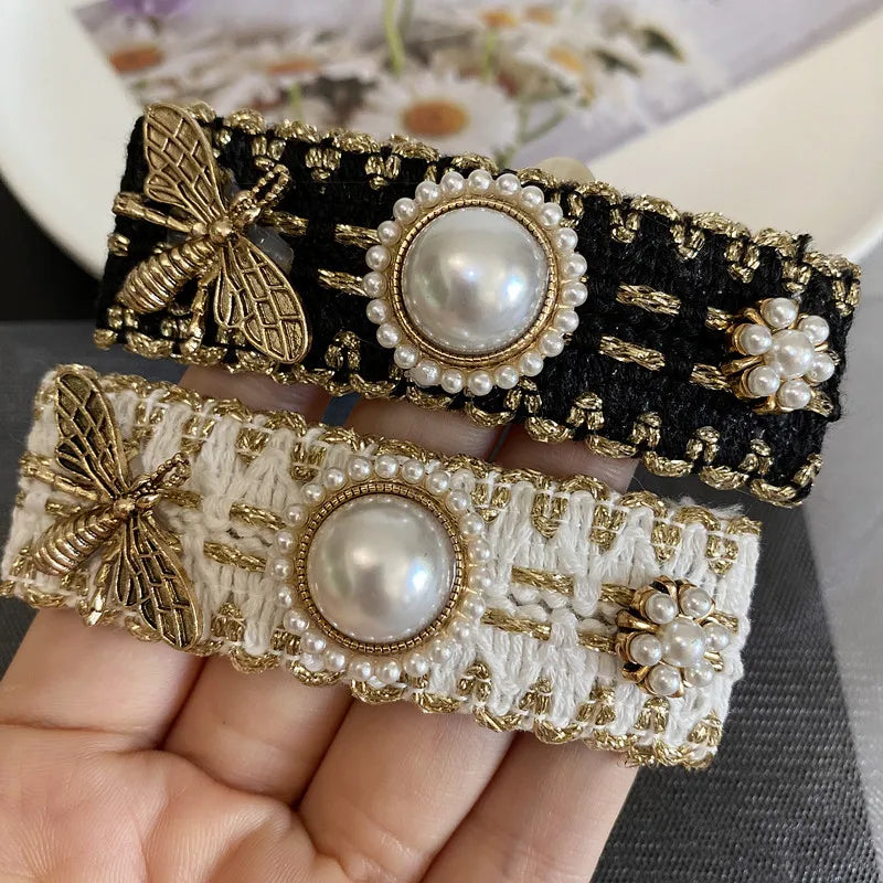 Korean Fashion Pearl Bee Hairpins Cute Insect BB Hair Clips Barrettes Luxulry Jewelry Wholesale Hair Accessories for Women