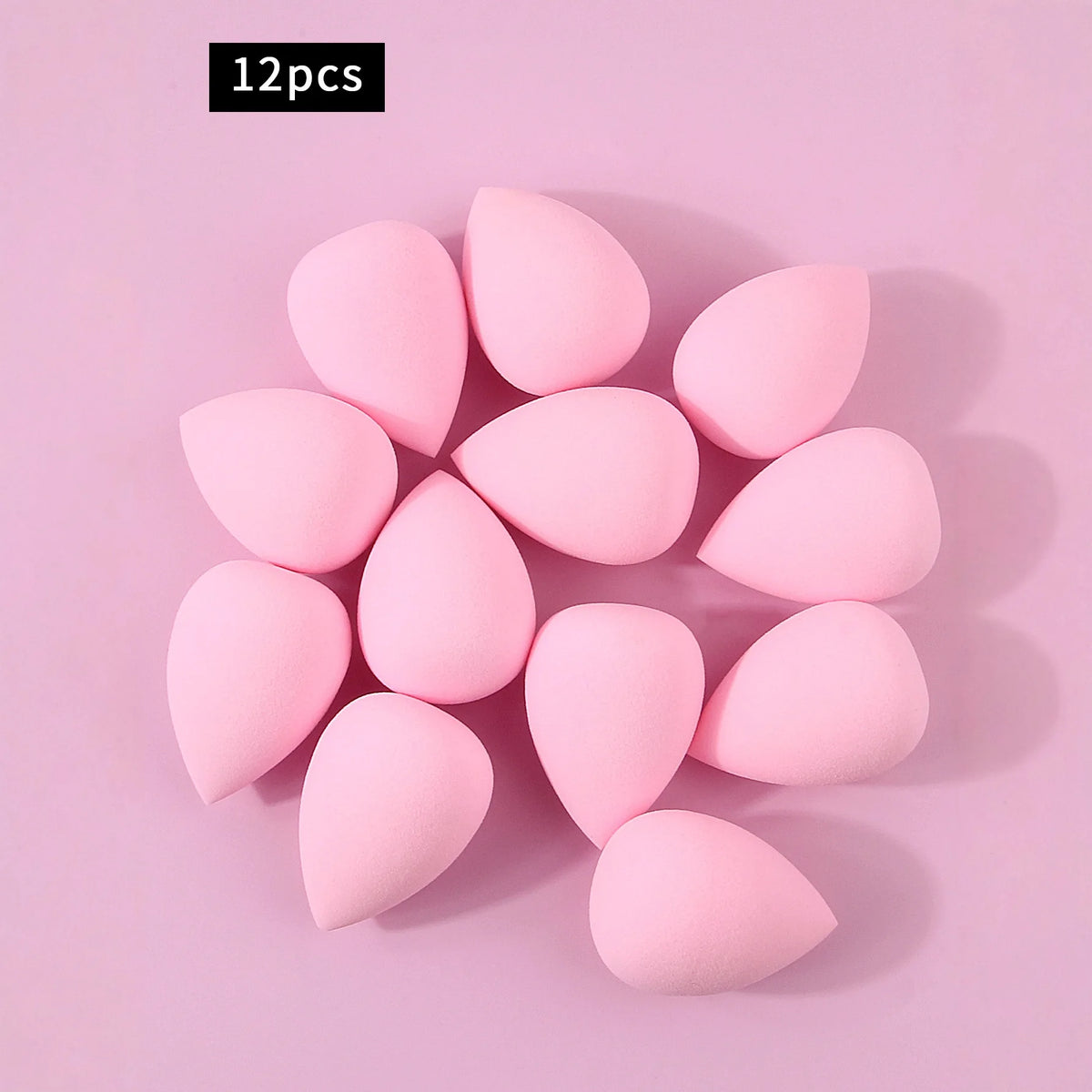 100/50/30/25/20/12PCS XL Super Affordable Large Soft Makeup Sponge Beauty Egg Set, No Powder Sticking Portable Makeup Tool - Curl and Collar