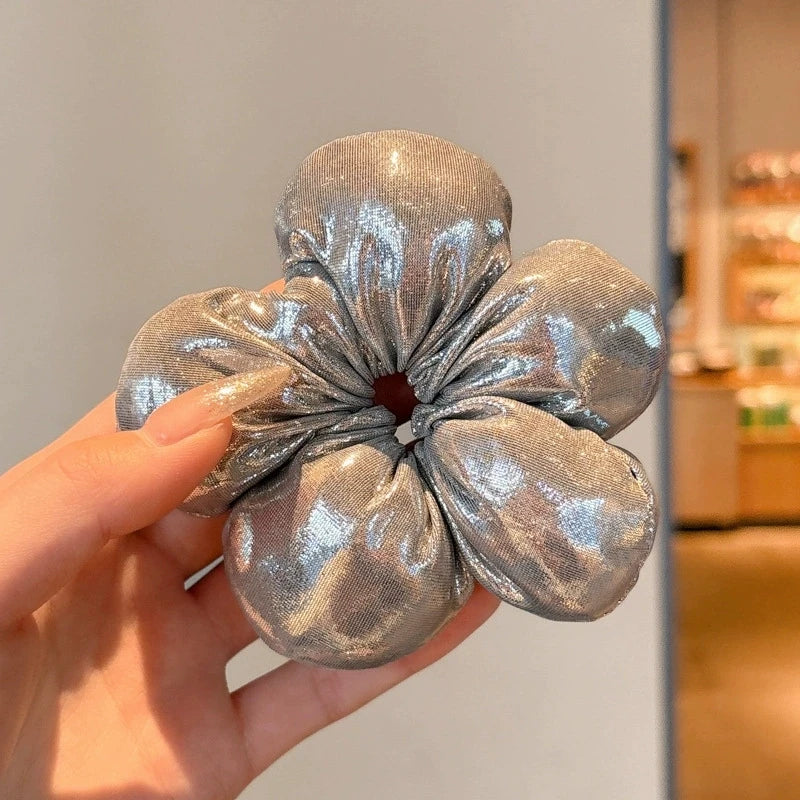 2025 Super Cute Flower Scrunchies Children Girl Kid Elastic Hair Band Accessories Tie Hair Ring Rope Headdress Headwear Ornament