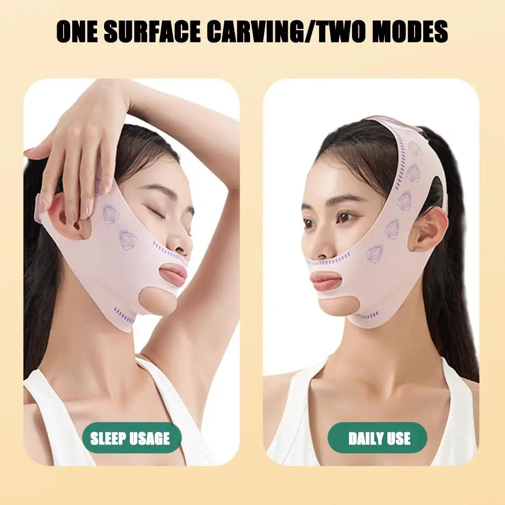 Chin Cheek Slimming Bandage V Shaper V Line Lifting Mask Face Lifting Anti Wrinkle Strap Band Sleeping Mask Beauty Health - Curl and Collar