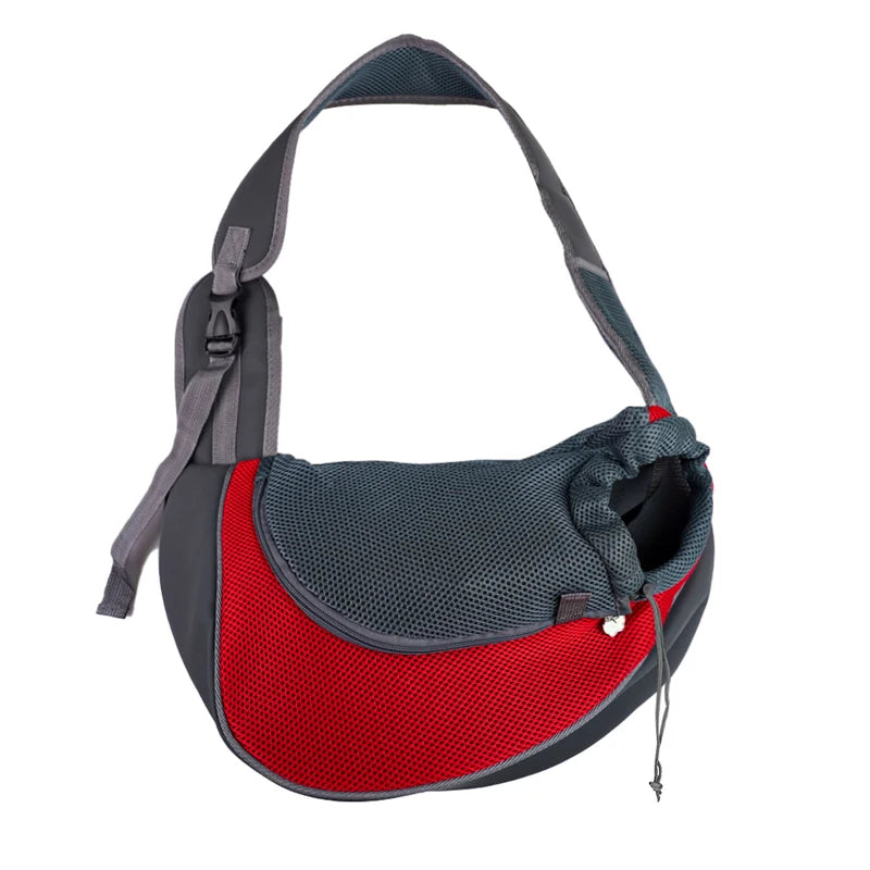 Pet Cat Dog Carrier Backpack Travel Tote Shoulder Bags Mesh Sling Carry Pack Pet Carrying Supplies Crossbody Shoulder Bag - Curl and Collar