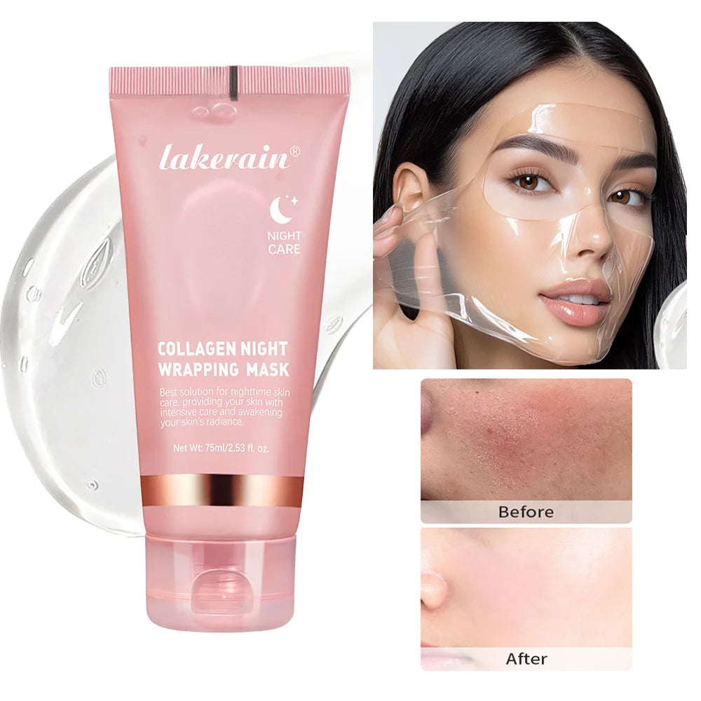 Korean Deep Collagen Mask Peel Off Mask Face Anti Wrinkle Lifting Skin Care Masks Bio Pack Night Wrapping Woman Overnight Skin - Curl and Collar