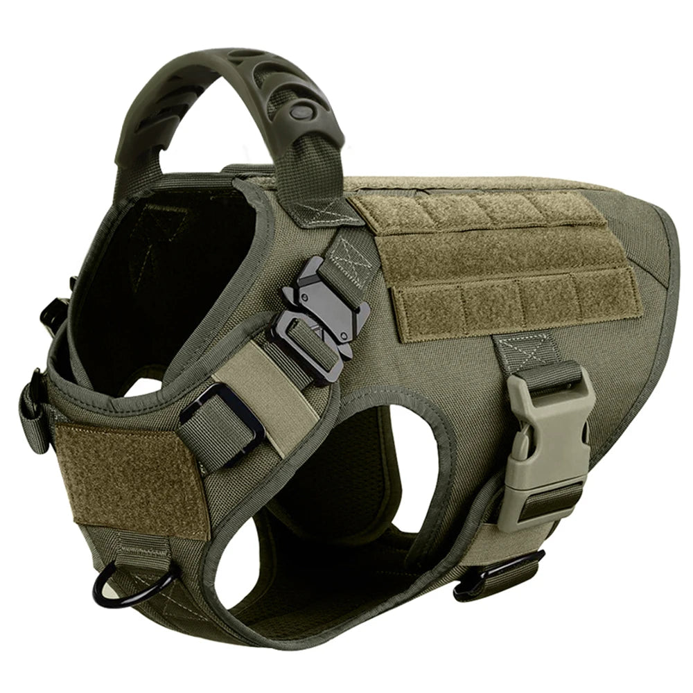 Large Dog Harness And Leash Set Pet German Shepherd Malinois Training Walking Vest Dog Harness And Collar For Medium Large Dogs - Curl and Collar
