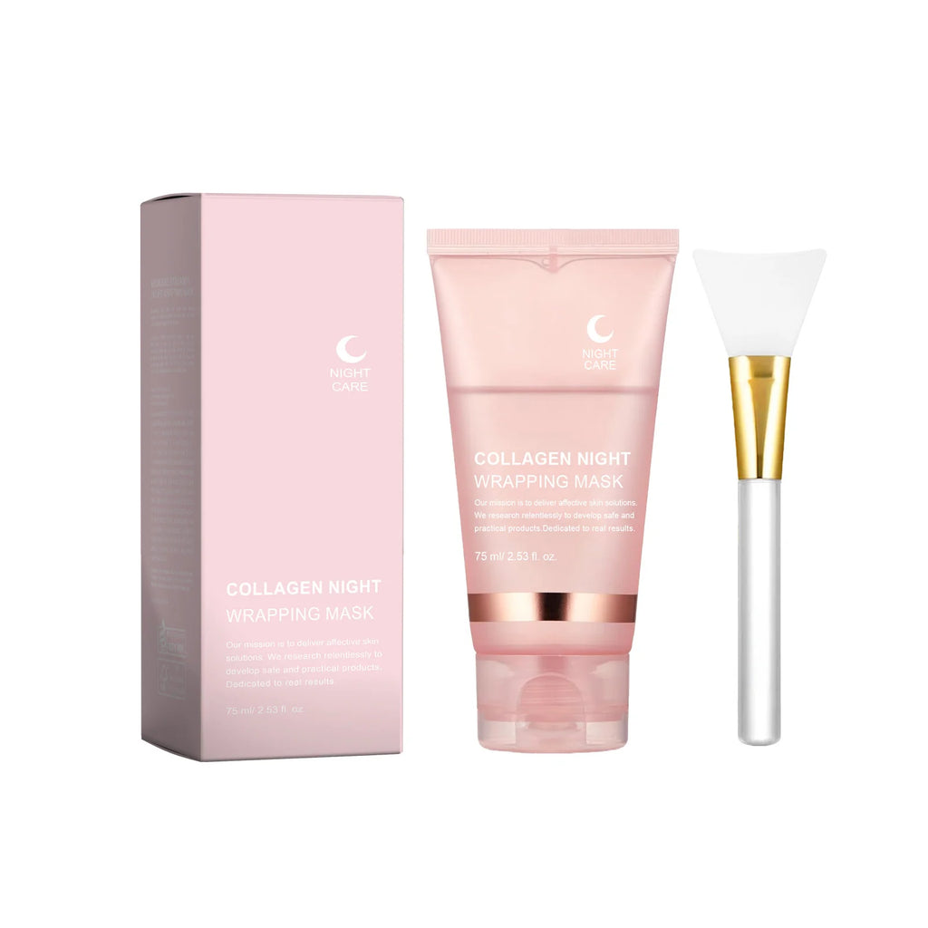 Salmon Collagen Jelly Cream Peel-Off Mask PDRN DNA Overnight Wrapping Facial Mask Elasticity Boosting Skin Glow Korean Skincare - Curl and Collar