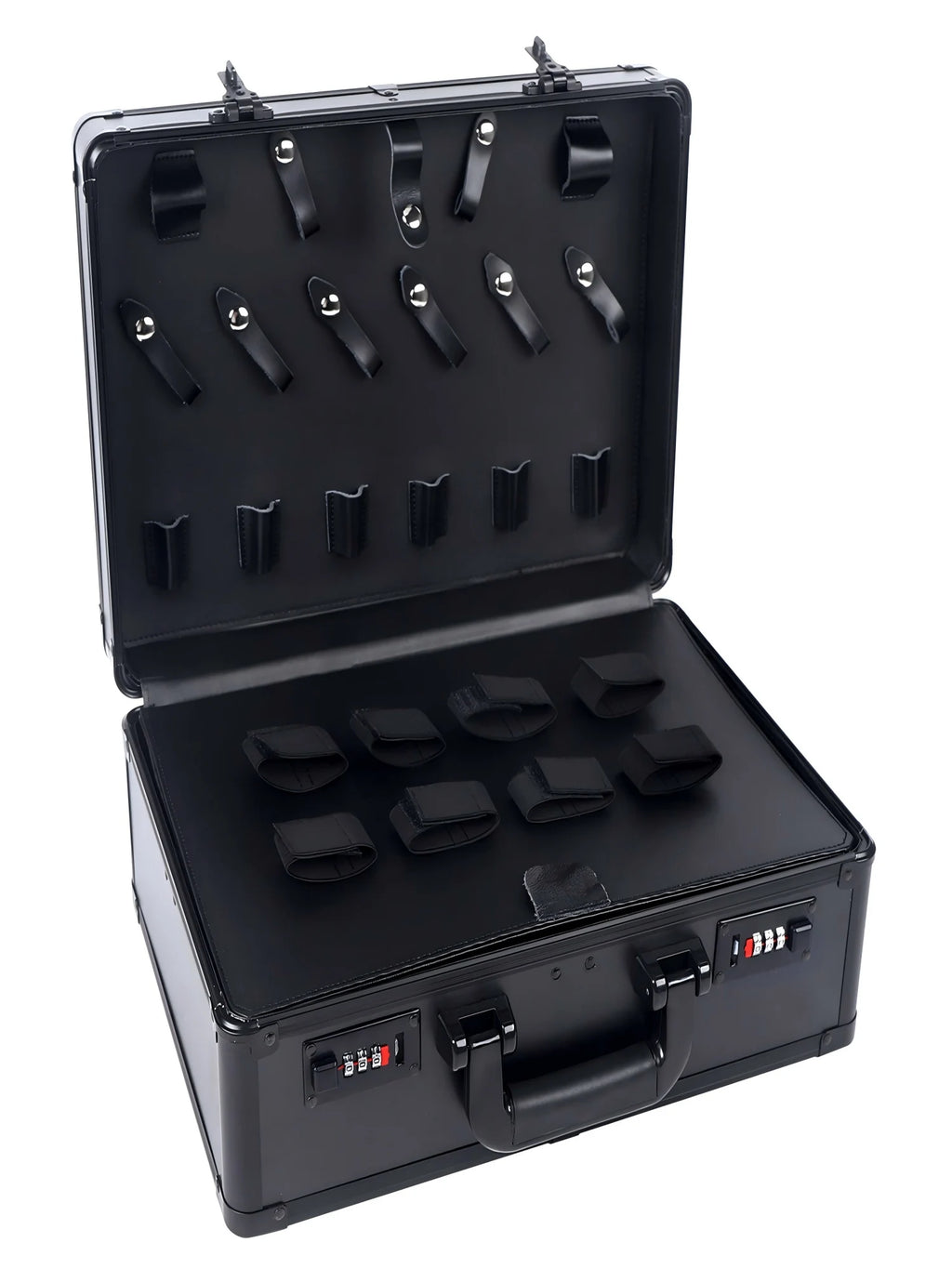 Portable Hairdressing Toolbox with Password Lock, Stylist Storage Case for 8 Scissors 4 Trimmers Combs, Beauty Tool Organizer Box - Curl and Collar