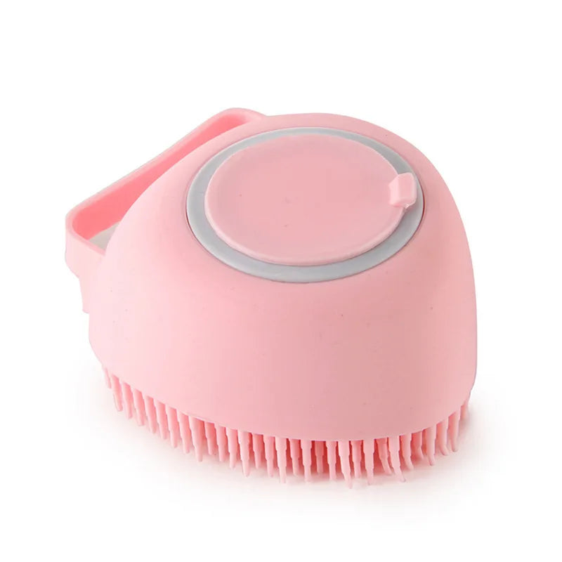 Bathroom Puppy Big Dog Cat Bath Massage Gloves Brush Soft Safety Silicone Pet Accessories for Dogs Cats Tools Mascotas Products - Curl and Collar