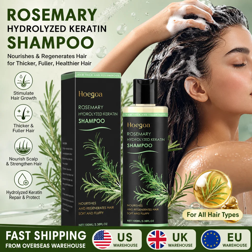 Rosemary Shampoo Soothing Scalp Anti Dandruff Refreshing Fluffy Repair Split Ends Plant Oil Control Nourishment Hair Shampoo - Curl and Collar