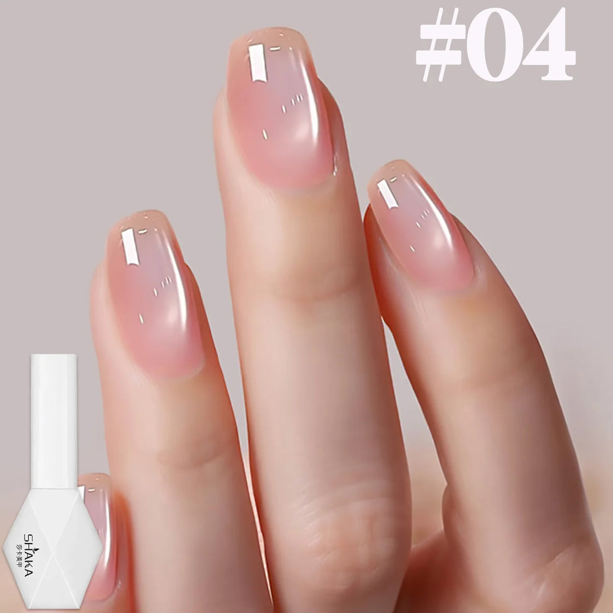 1-12pcs SHAKA Autumn Tanhua Cat Eye Pink Transparent Color Gel Nail Polish 2026 New Simple And Generous Halloween Nail Gel - Curl and Collar