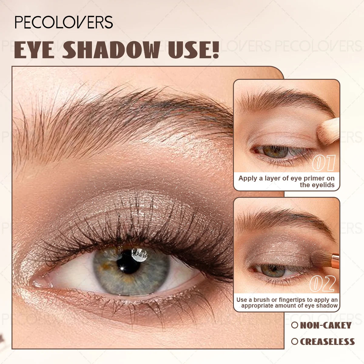 10PCS/SET Glitter Highlight Eyeshadow Palette Mashed Potatoes Texture Lasting Shimmer Illuminator Brighten Highlighter Eye Cosmetic - Curl and Collar