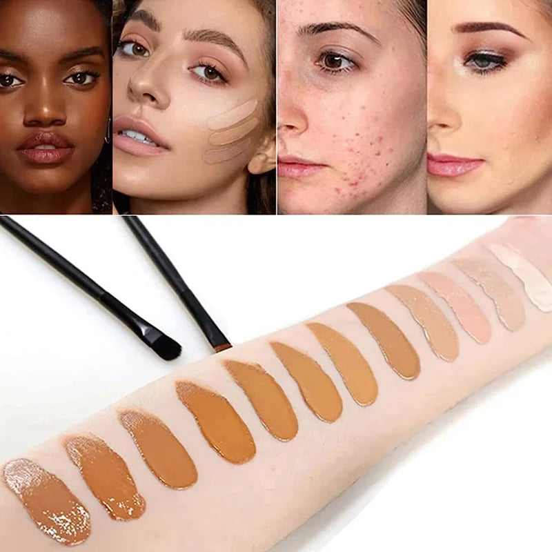 12 Color concealer Palette Matte Phosphor Outline Makeup Palette Cream foundation make-up Makeup Face Repair - Curl and Collar