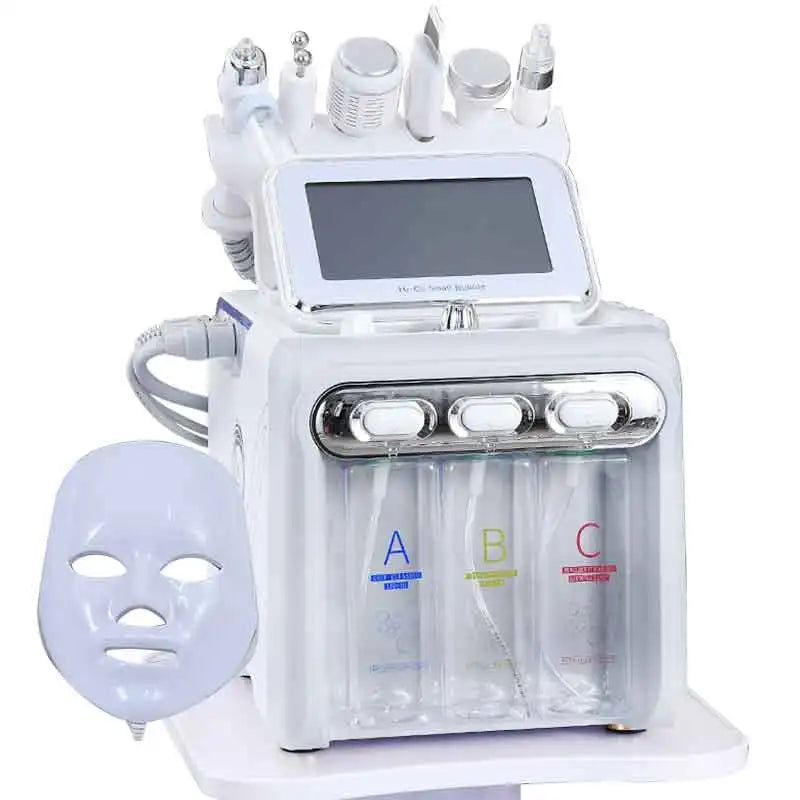 7 in 1 H2O2 Beauty Skin Cleansing Hydrofacial Machine Facial Machine Water Aqua Peeling for Home Use - Curl and Collar
