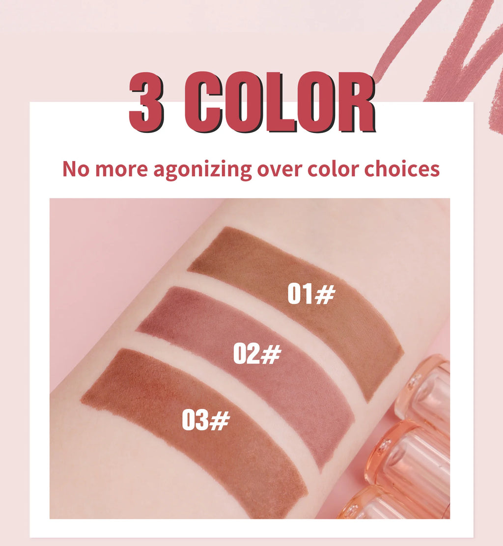 OLIBOLLA Peel Off Lip Liner Stain Waterproof Long Lasting Lip Tattoo Tint, Non Stick Cup Transferproof Lip Outline Liquid Makeup Cosmetics - Curl and Collar