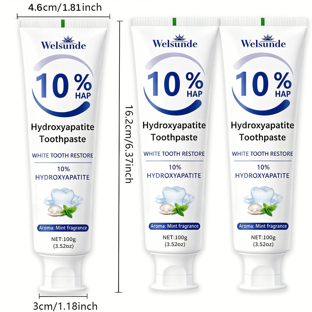Powerful Whitening Toothpaste for Teeth & Deep Cleaning - Natural Mint Flavor, Breath Freshness, Micro-Polishing, Gentle on Sensitive Tooth & Gums, Oral Health, Specialized Dental Care, Suitable for Everyone, Perfect for Dail - Curl and Collar