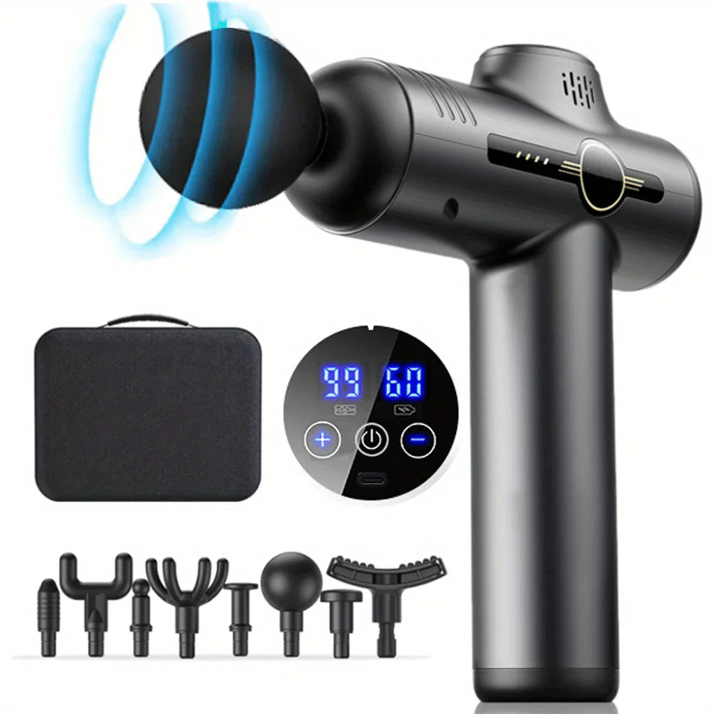 99 Speed Professional Muscle Massage Gun Massager Massager for Neck and Back Massage Instrument Dropshipping Fitness Equipment - Curl and Collar