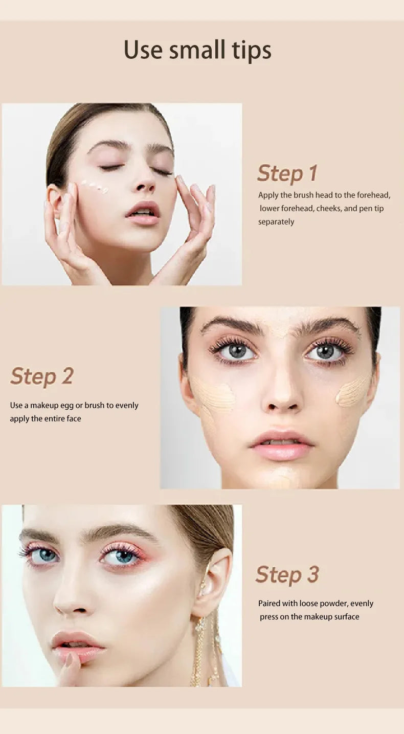 Liquid Concealer Matte High Coverage Waterproof Oil Control Moisturizing Long Lasting Concealer Professional Face Makeup - Curl and Collar